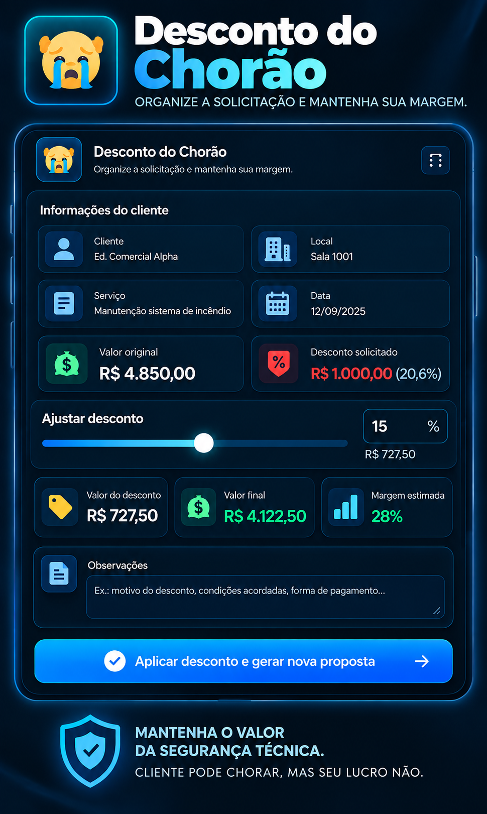 Calculadora Desconto do Chorão